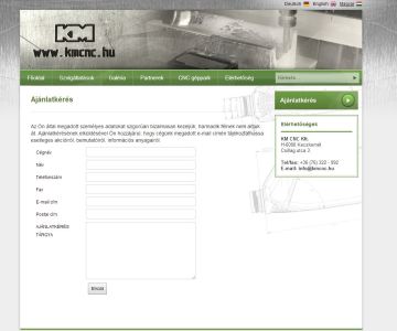 KMCNC Kft. Cégbemutató Weblapja 4. kép