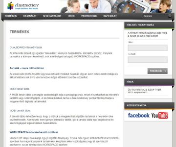 eInstruction weboldala 3. kép