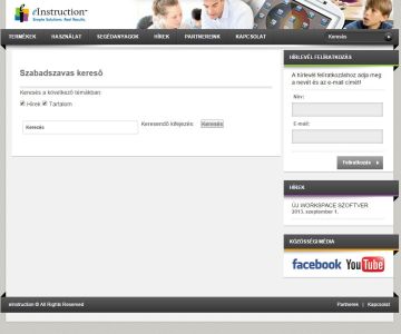 eInstruction weboldala 2. kép