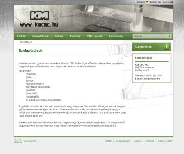 KMCNC Kft. Cégbemutató Weblapja 2. kép