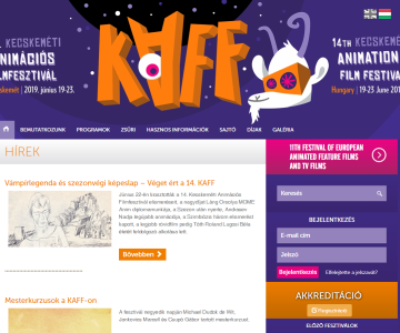 KAFF Honlap és Ügyviteli Rendszer 1. kép